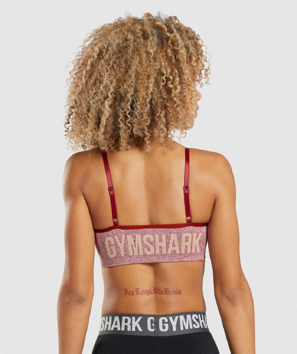 Gymshark Flex Strappy Ženske Sportski Grudnjak Bordo | HR 3410JPQ